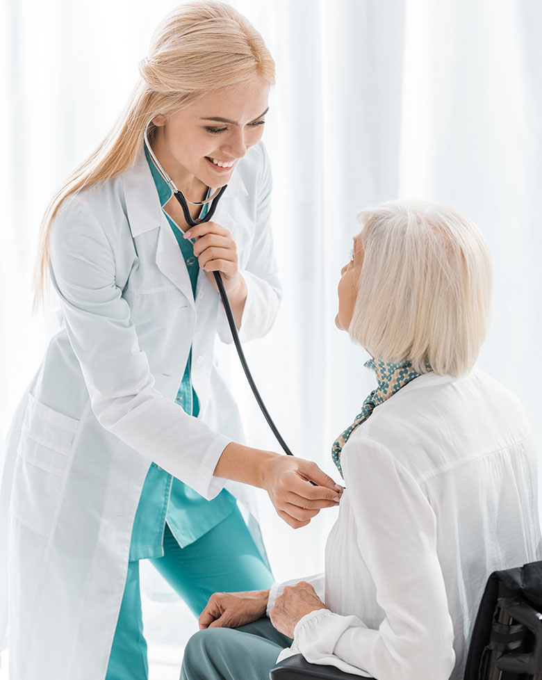 A group of primary care providers in a medical setting